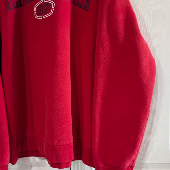Aeropostale Men's Crewneck Sweatshirt Size Large, Red, "Aeropostale 87", Y2K Era - Picture 6 of 11